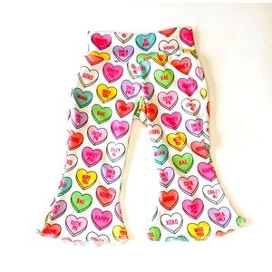 Conversation Hearts Valentine's Day Baby Bell Bottoms